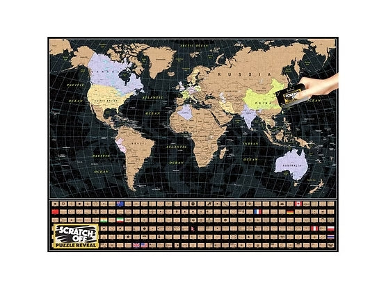 Scratch Map Puzzle World Map