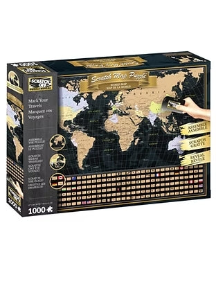 Scratch Map Puzzle World Map