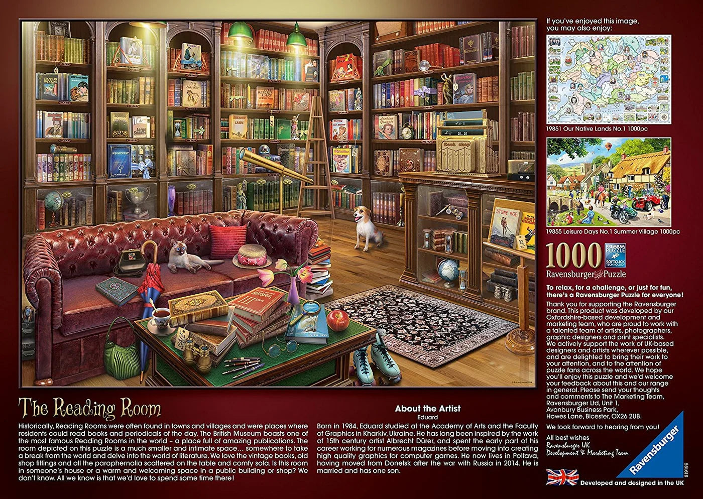 The Reading Room Ravensburger Puzzle 1000 piece
