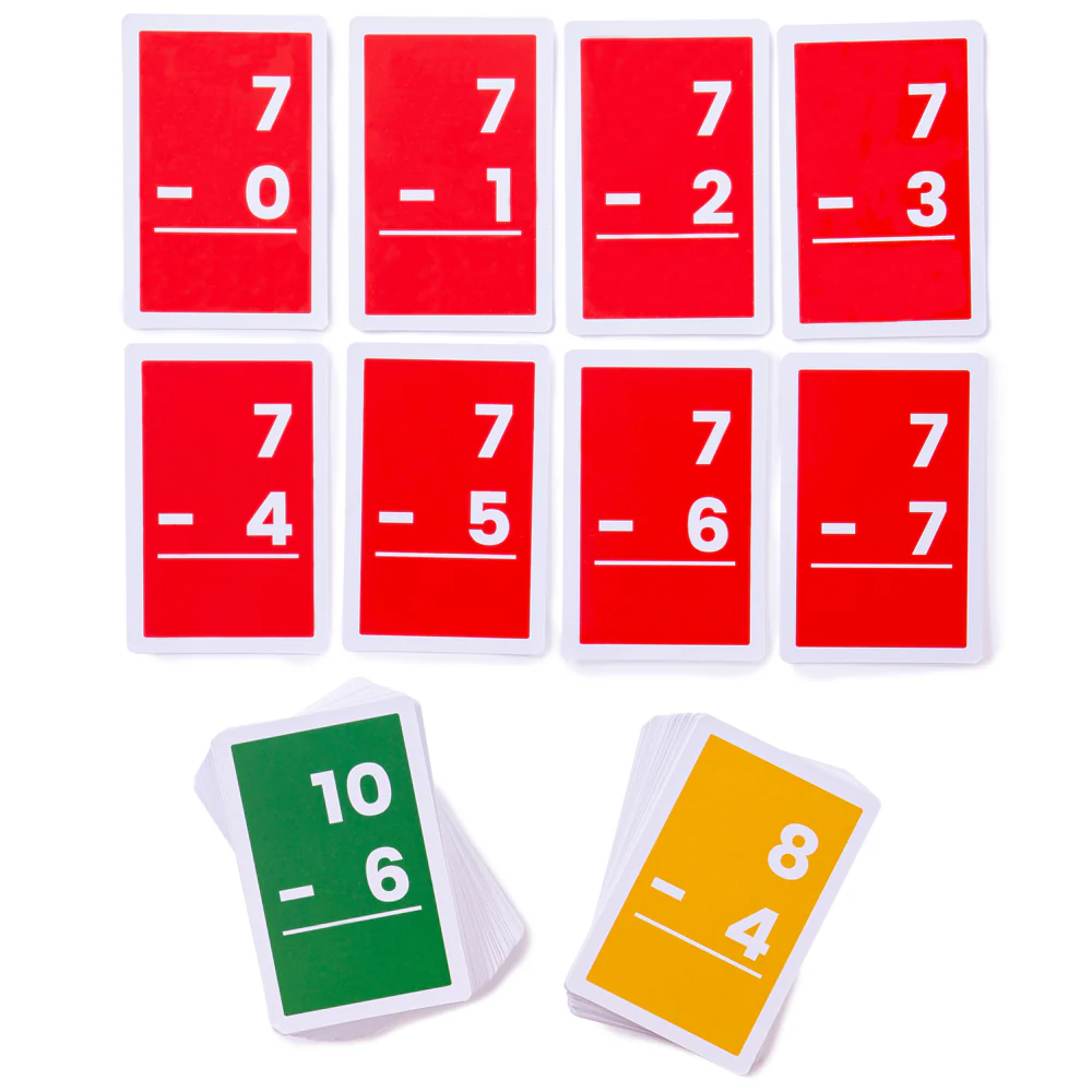 Flashcards - Subtraction 1 to 10