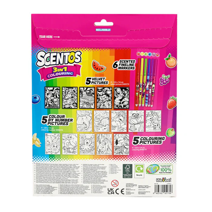 Scentos On The Go Activities 3 in 1 Colouring