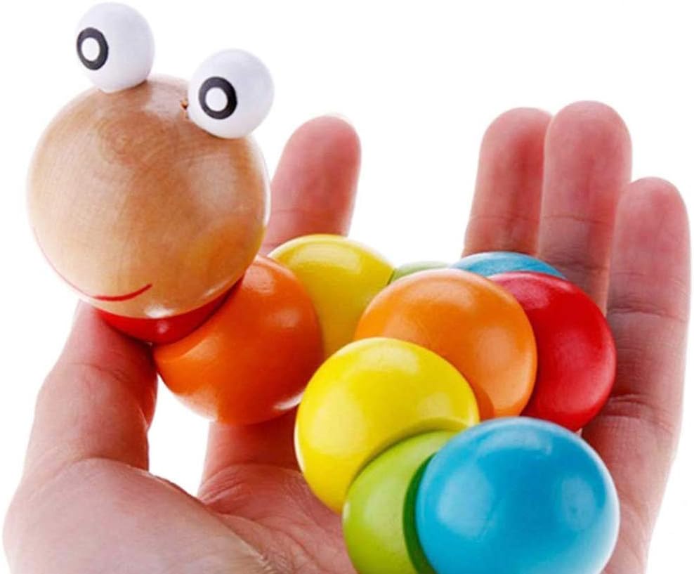 Woody the Worm Wooden Twisting Block Toy