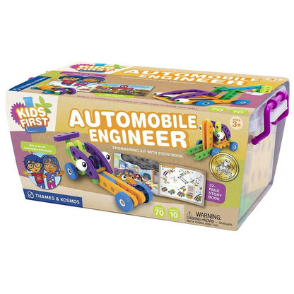 Kids First Automobile, Thames & Kosmos Engineering kit with Story Book, 70 Pieces, 10 Different Models to Build, Ages 3+