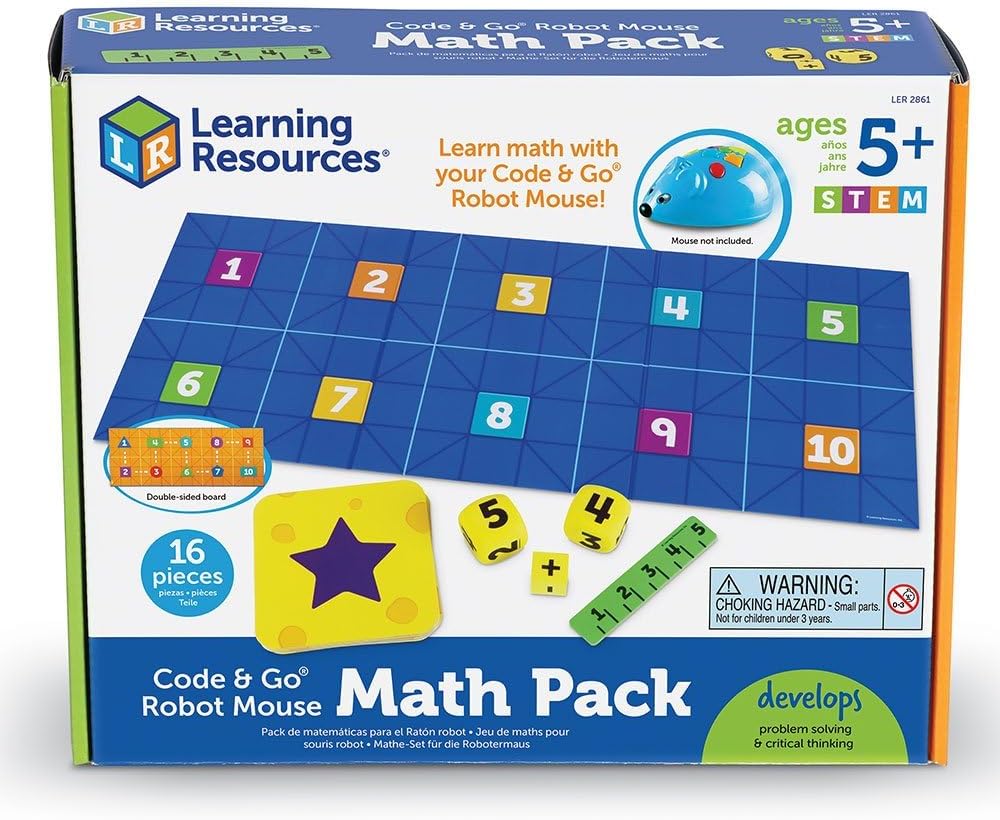 Learning Resources Code & Go Robot Mouse Math Pack
