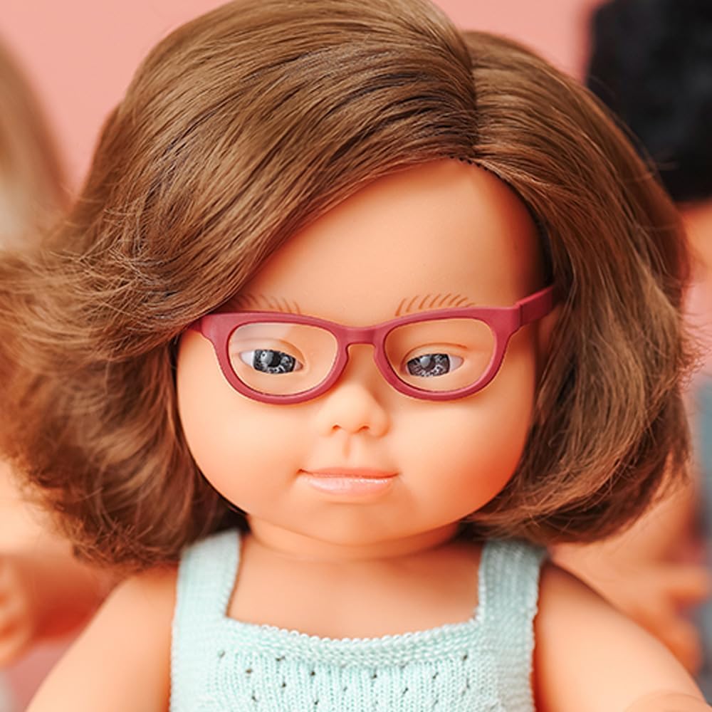 Miniland Caucasic girl Doll D.S. Glasses 38cm