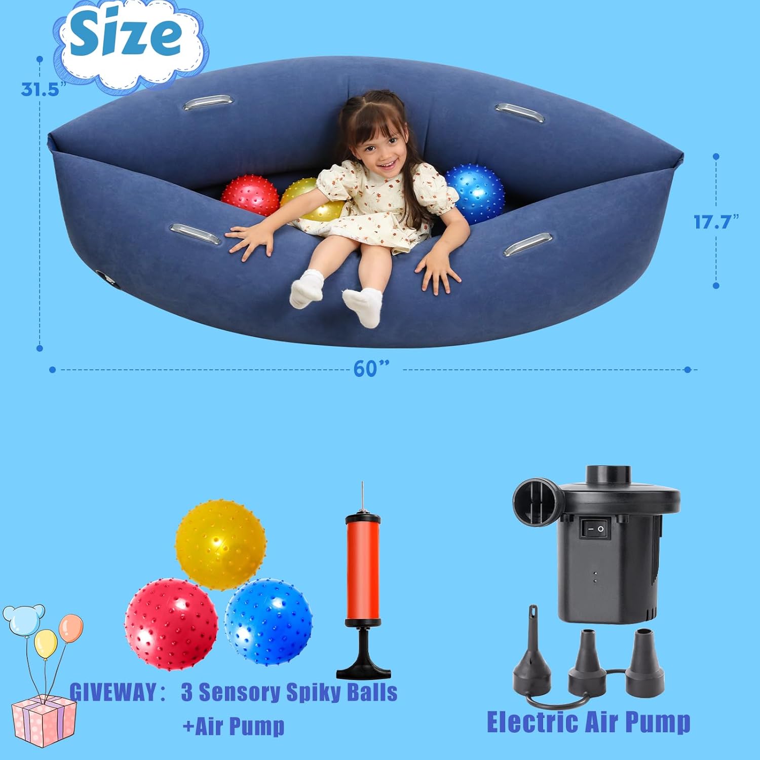Comfy Peapod - Inflatable Sensory Pod - 60"