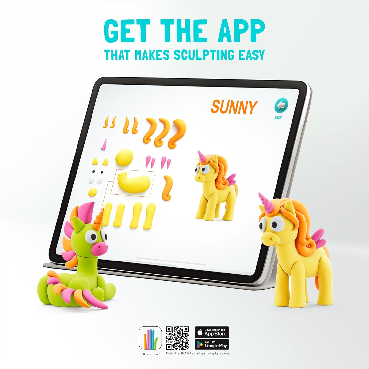 Hey Clay Rainbow Unicorns 6 Cans