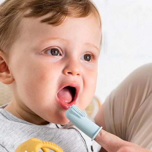 Nattou Baby Finger Toothbrush Blue