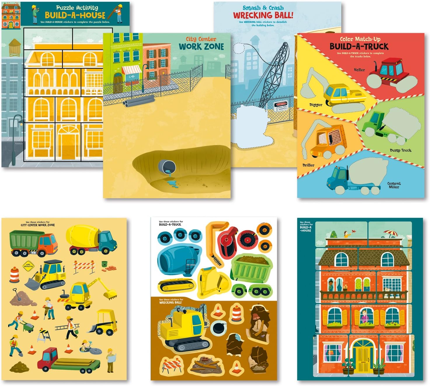 Peaceable Kingdom Sticker Book - Build It!