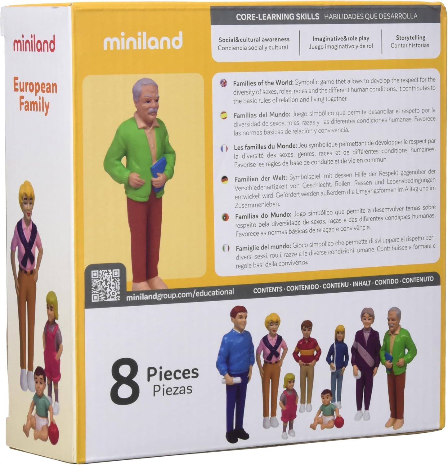 Miniland Caucasian family (8 figures)