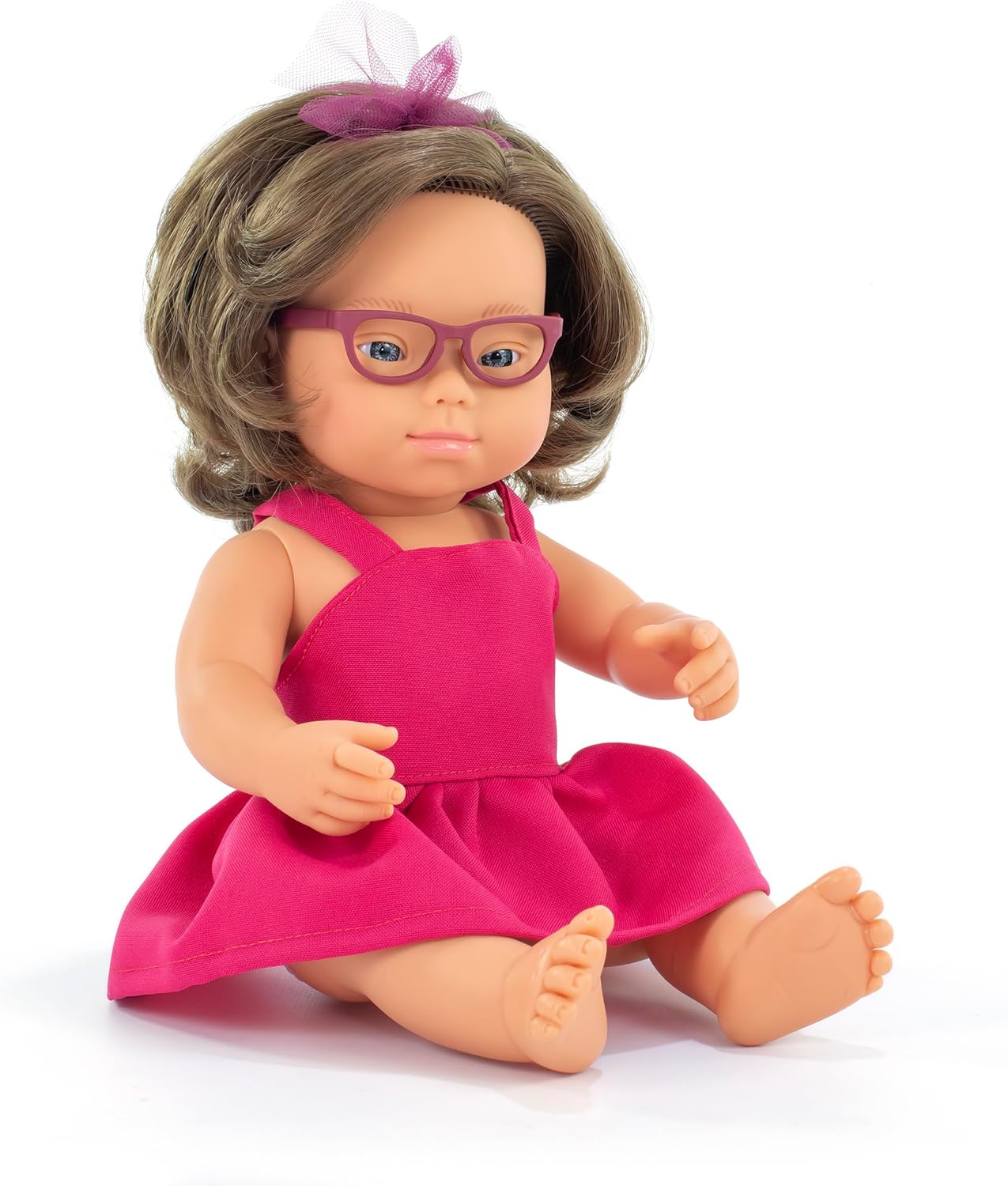 Miniland Caucasic girl Doll D.S. Glasses 38cm