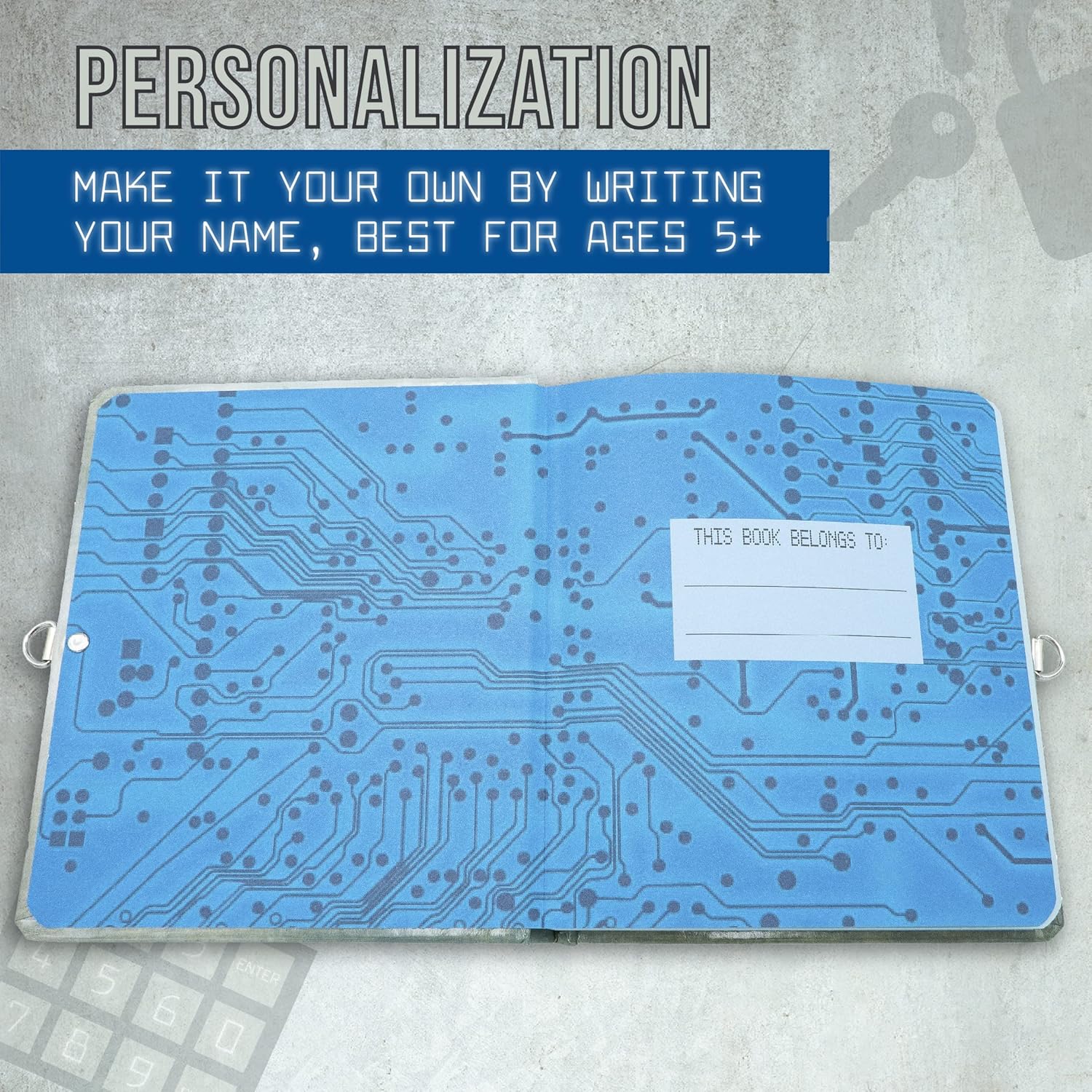 Vault Door Diary - 16cm Lock and Key