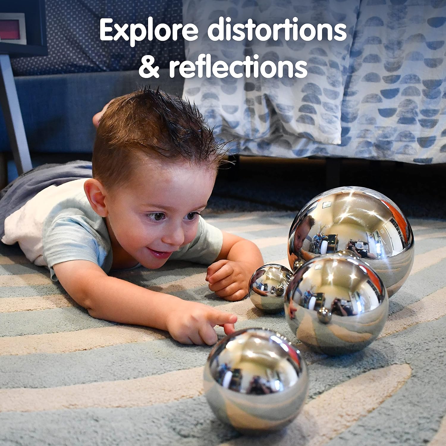 Sensory Reflective Silver Balls
