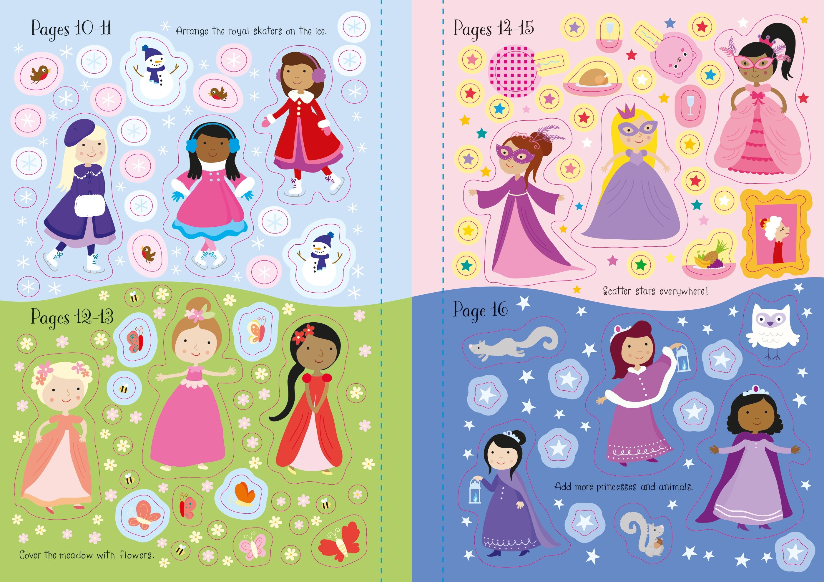 Usborne Sparkly Princesses Sticker Book