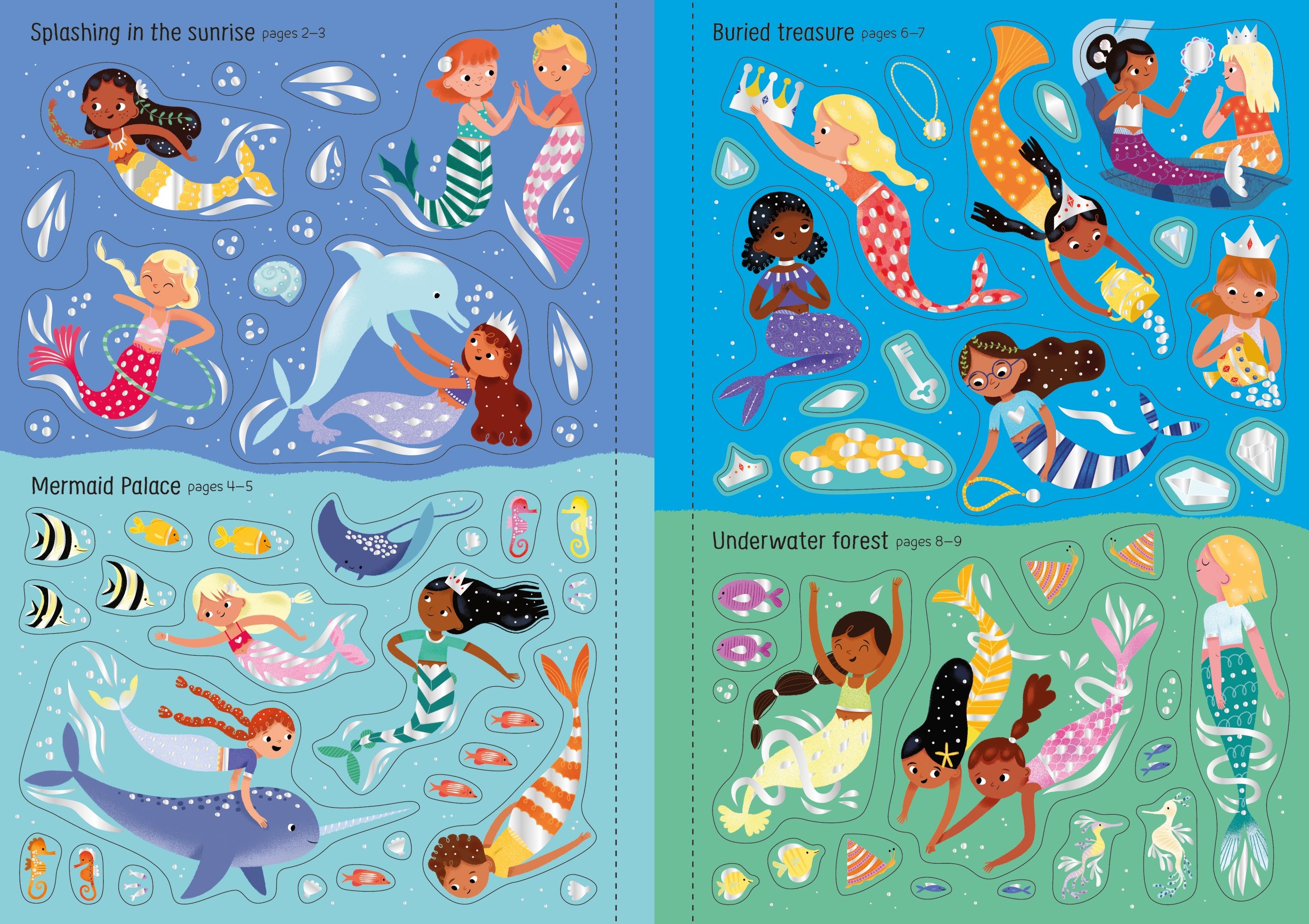 Usborne Sparkly Mermaids Sticker Book