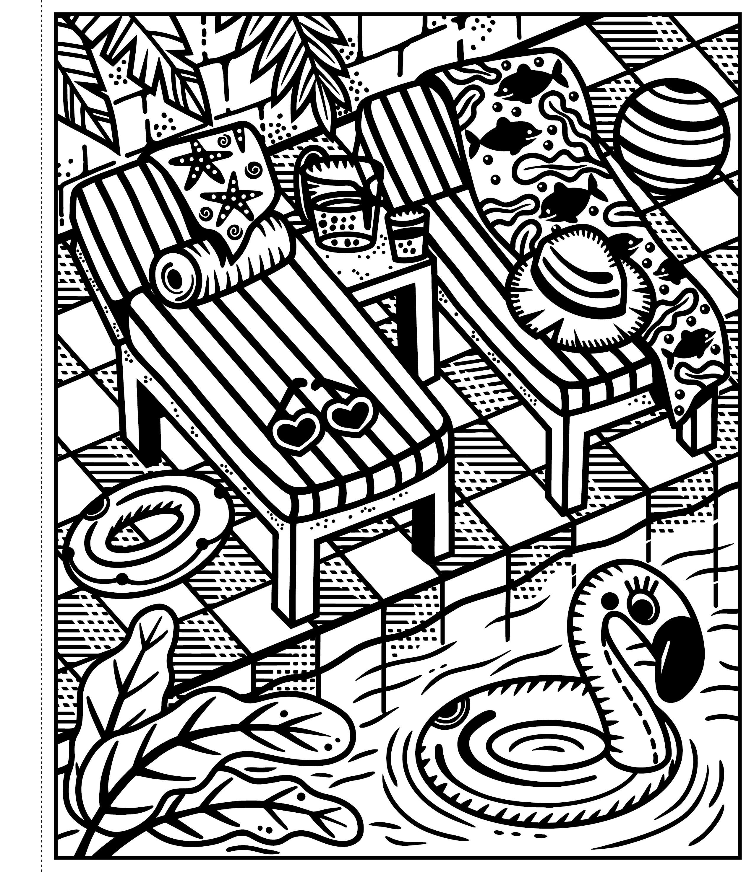 Summer magic painting book