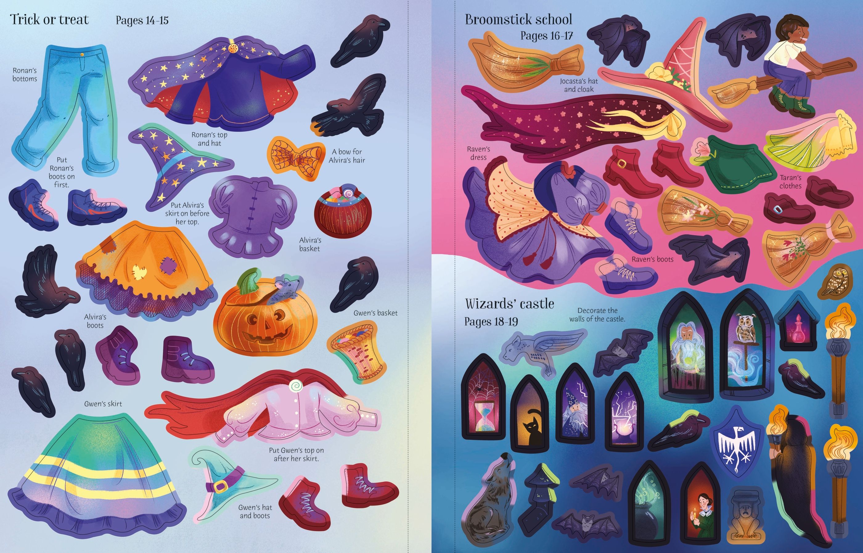 Sticker Dolly Dressing Witches and Wizards