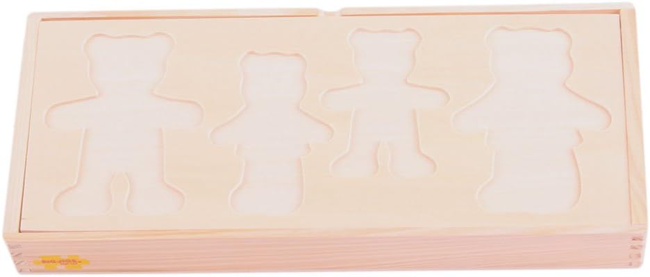 Wooden Bear Family Dress-Up Puzzle with Storage Box
