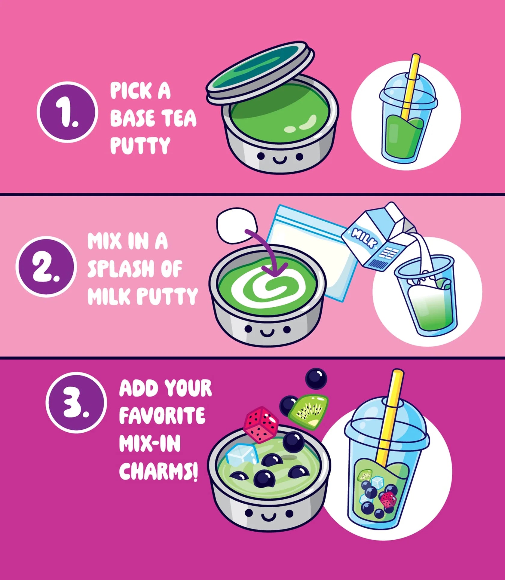 Crazy Aaron's Mixed by Me Boba Thinking Putty Kit