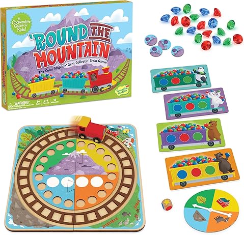 Round the Mountain Cooperative Train Game Peaceable Kingdom