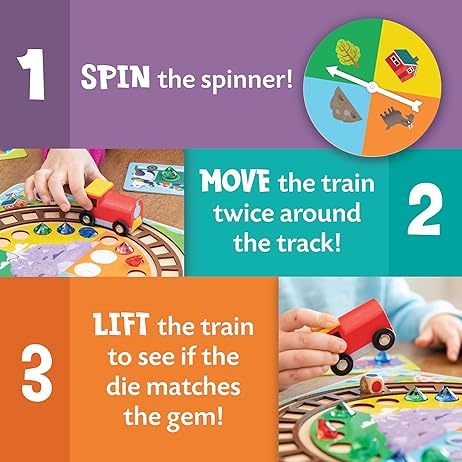 Round the Mountain Cooperative Train Game Peaceable Kingdom