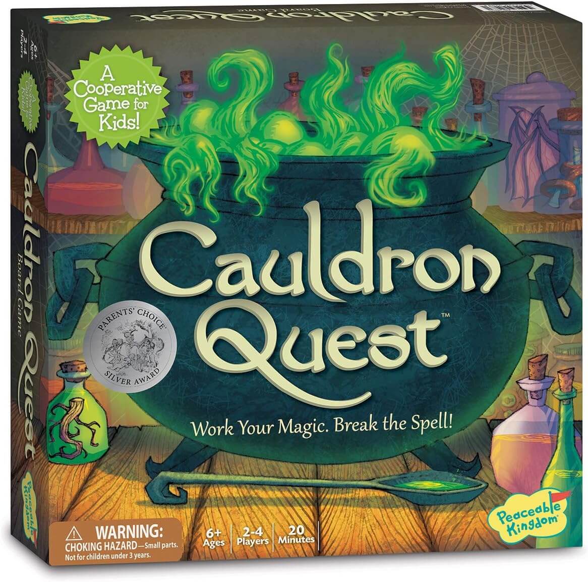Peaceable Kingdom Cauldron Quest Cooperative Potions and Spells Game for Kids