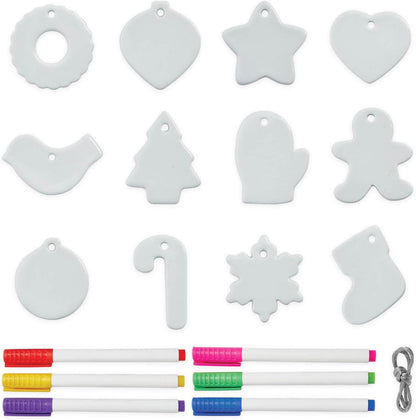 12 Days of Colour Your Own Christmas Ornaments