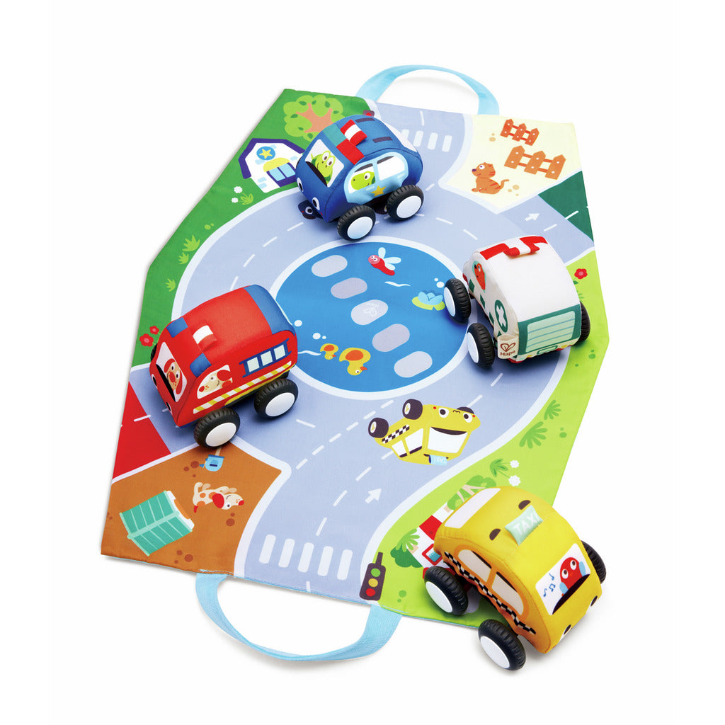 Pull-Back Plush Car Set