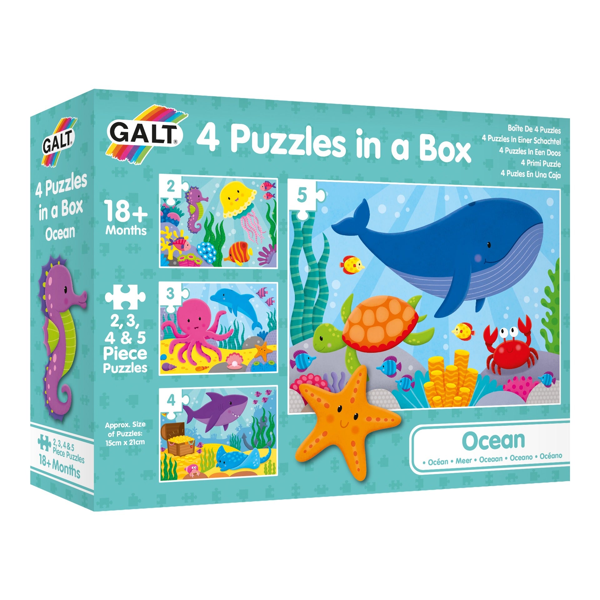 4 puzzles in a box ocean