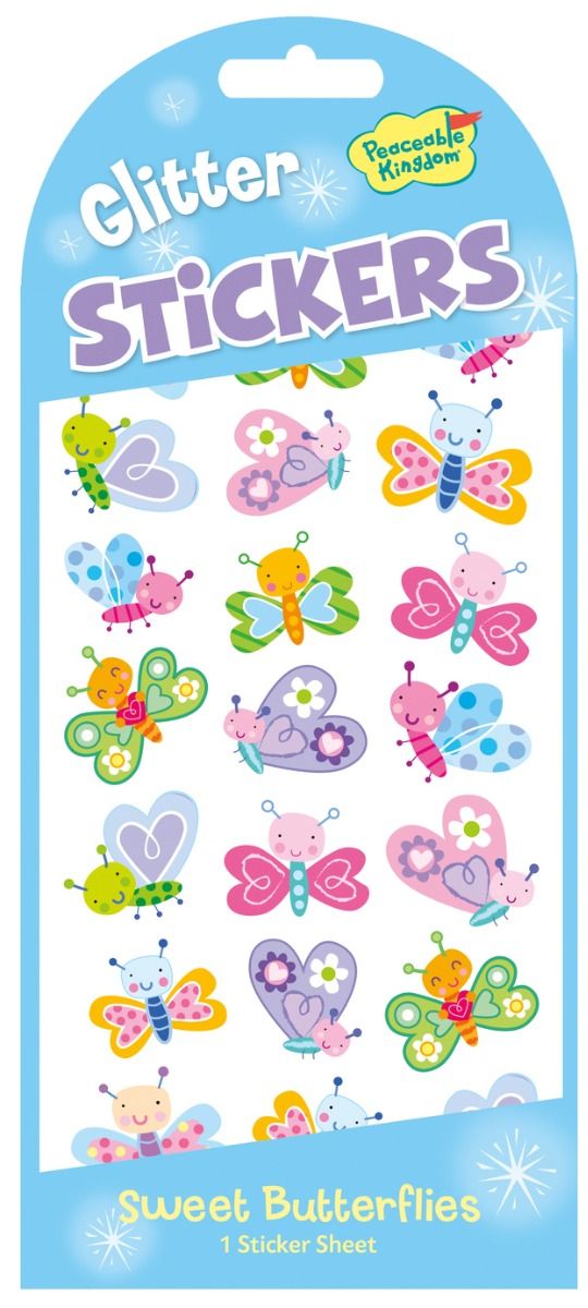 Butterflies Glitter Stickers