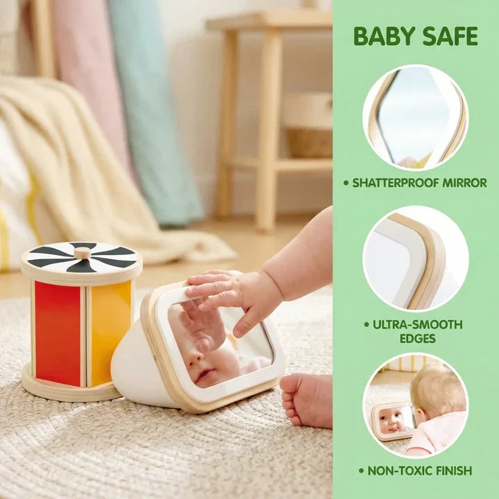 Spinning Drum With Mirror Baby Development Toy Hape
