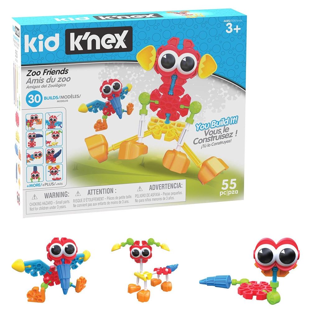 Kid K'NEX - Zoo Friends 55 Pc/ 20 Model Building Set