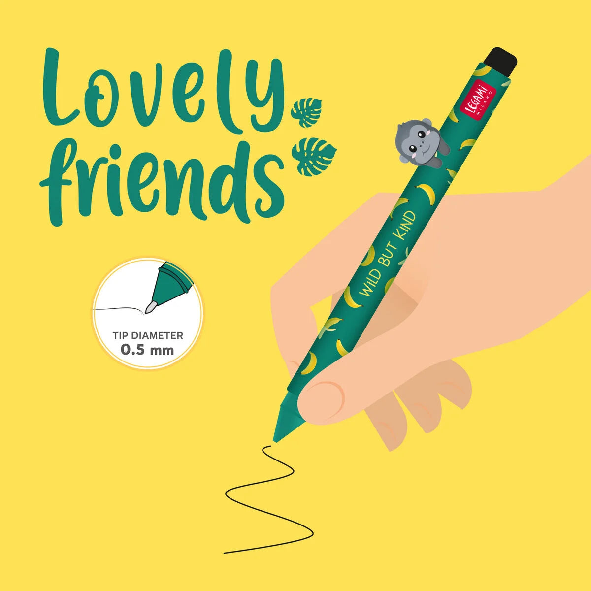 Legami - Lovely Friends Gel Pen - Wild But Kind