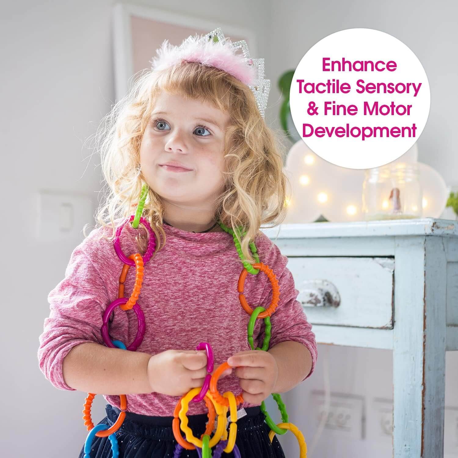 Edushape Linkets Sensory Toy - 66 pieces