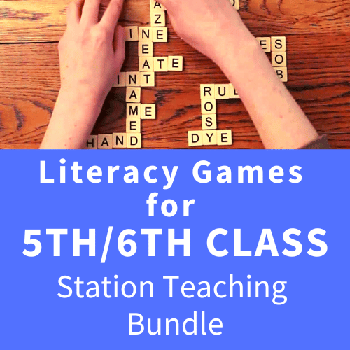 Literacy Games for 5th & 6th Class - English Station Teaching Bundle