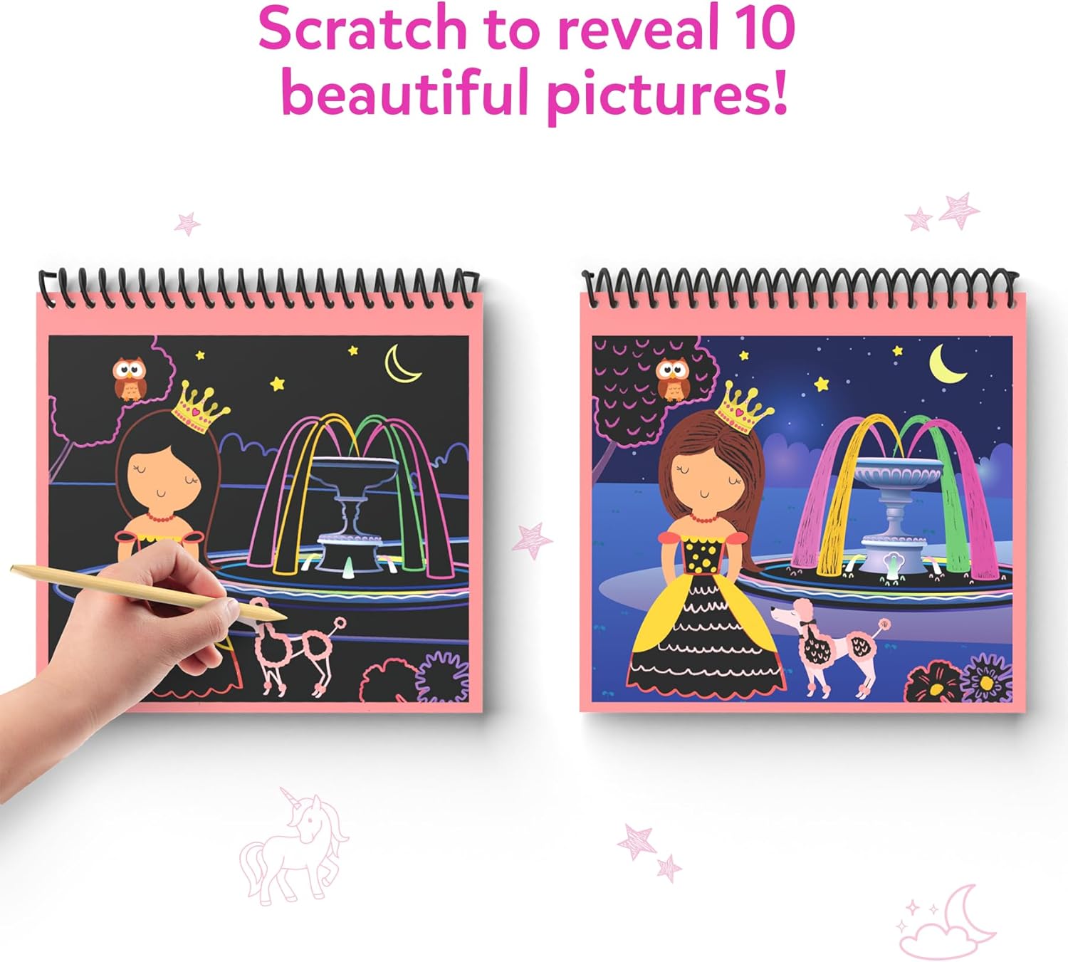 Magical Scratch Art Unicorn and Princesses