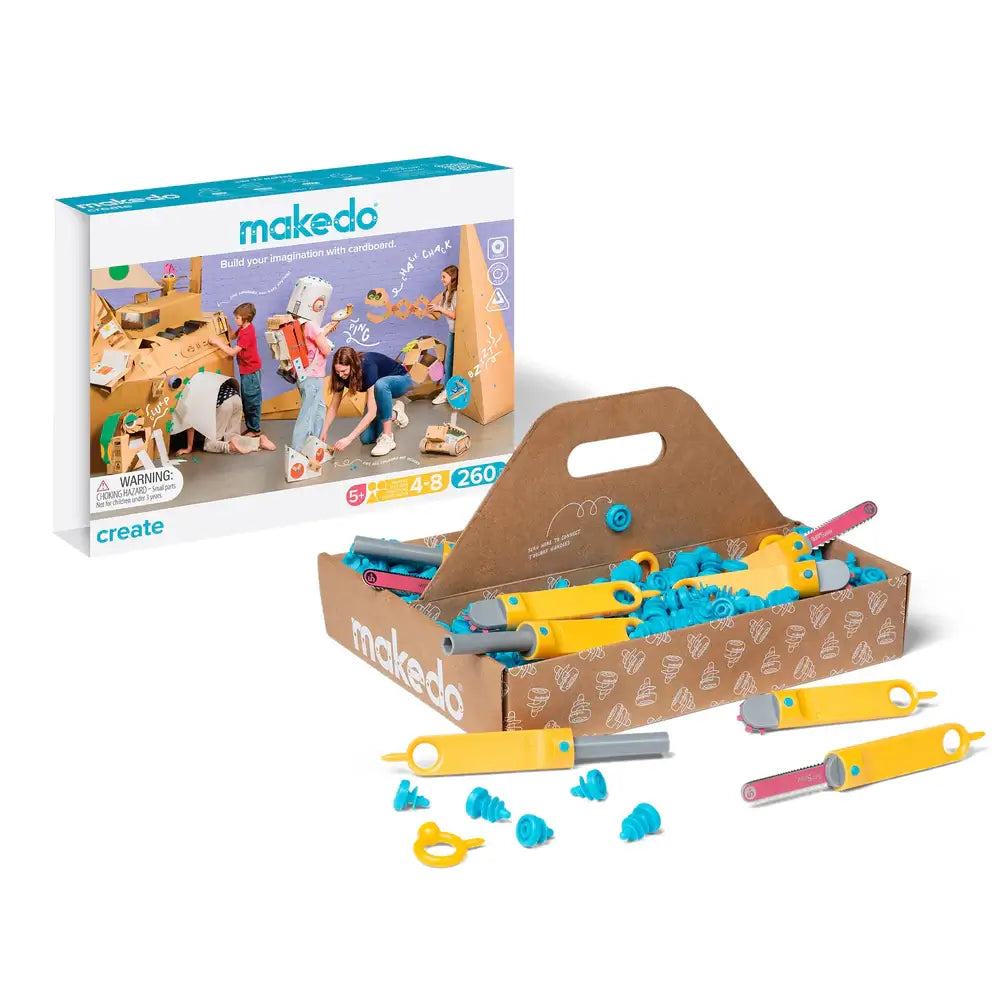 Makedo Cardboard Construction – Create Kit 260 Piece