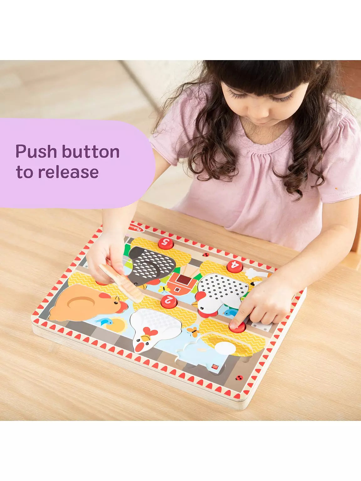 Melissa & Doug Magnetic Push To Pop Puzzle Happy Hens