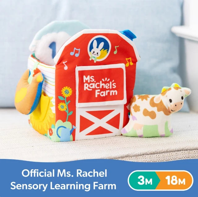 Ms. Rachel Official Sensory Learning Farm, Foldable Soft Baby Book