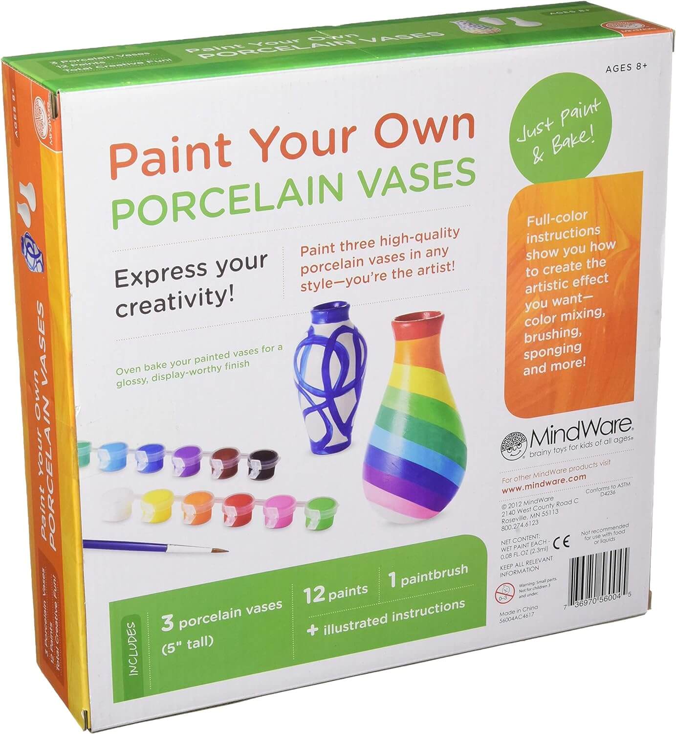 Paint Your Own Porcelain Vases Kit