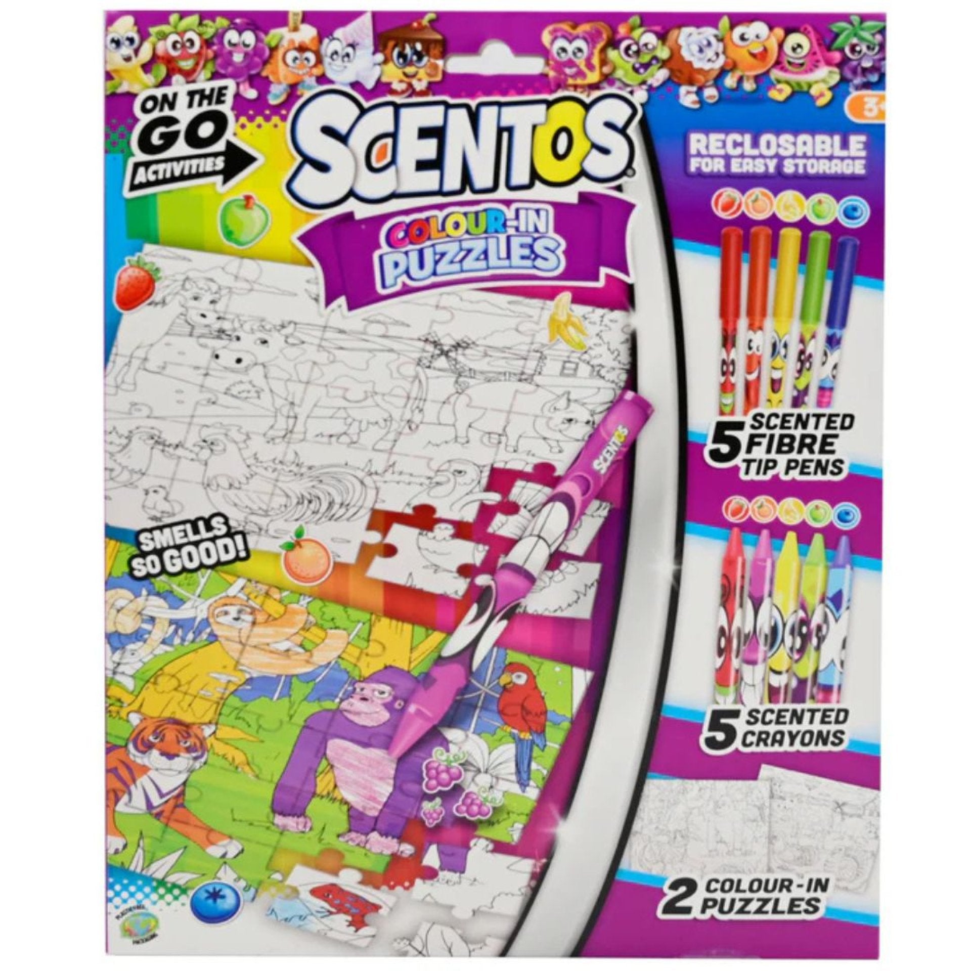 Scentos On The Go Colour In Puzzles
