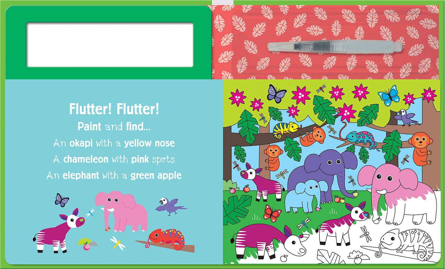 Search and Find Jungle Animals (Water Painting Search and Find): A reusable water painting activity book