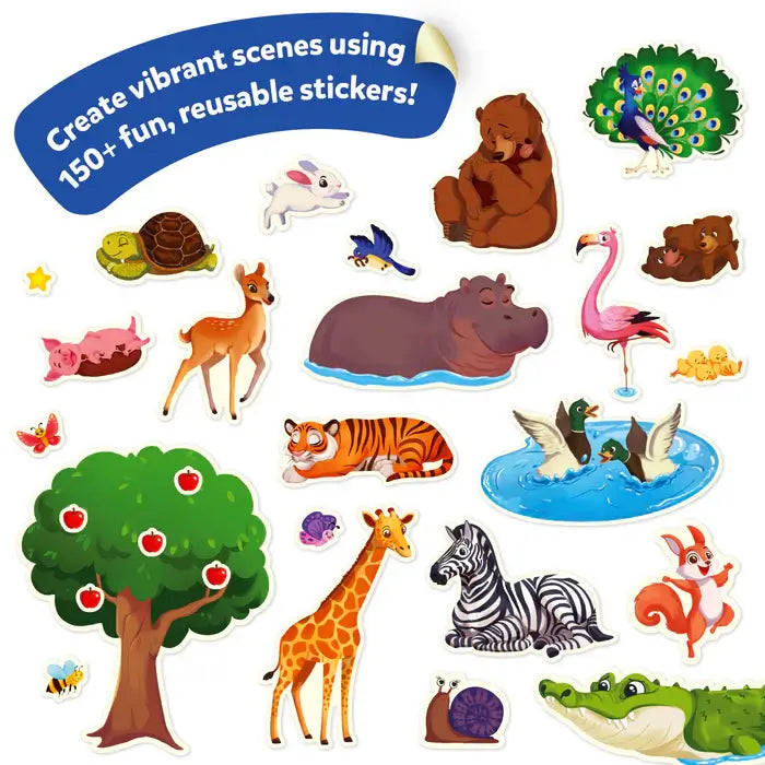 Skillmatics Reusable Sticker Stories: Animal Adventure