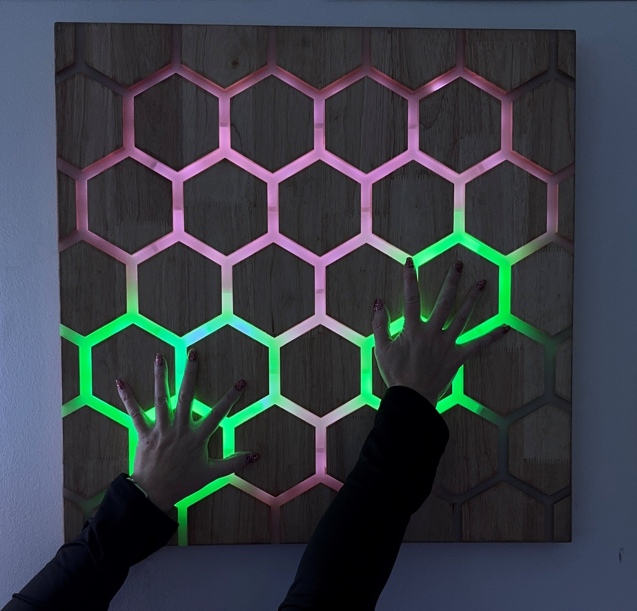 Touch Interactive Honeycomb Panel - Wall Mounted