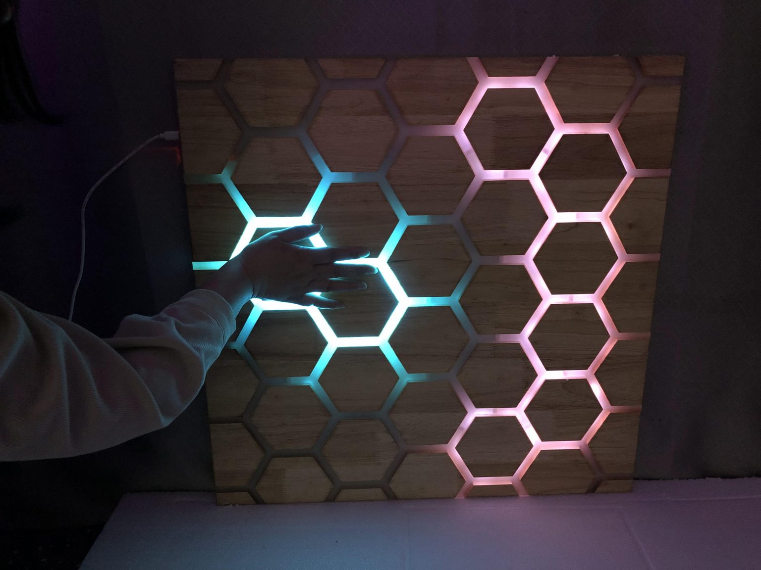 Touch Interactive Honeycomb Panel - Wall Mounted