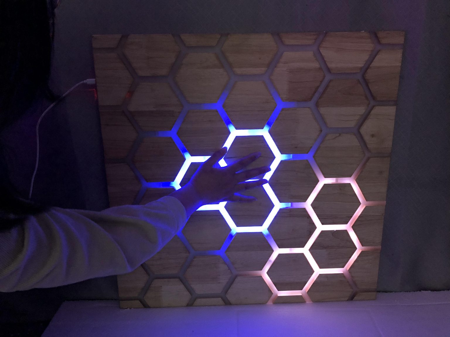 Touch Interactive Honeycomb Panel - Wall Mounted