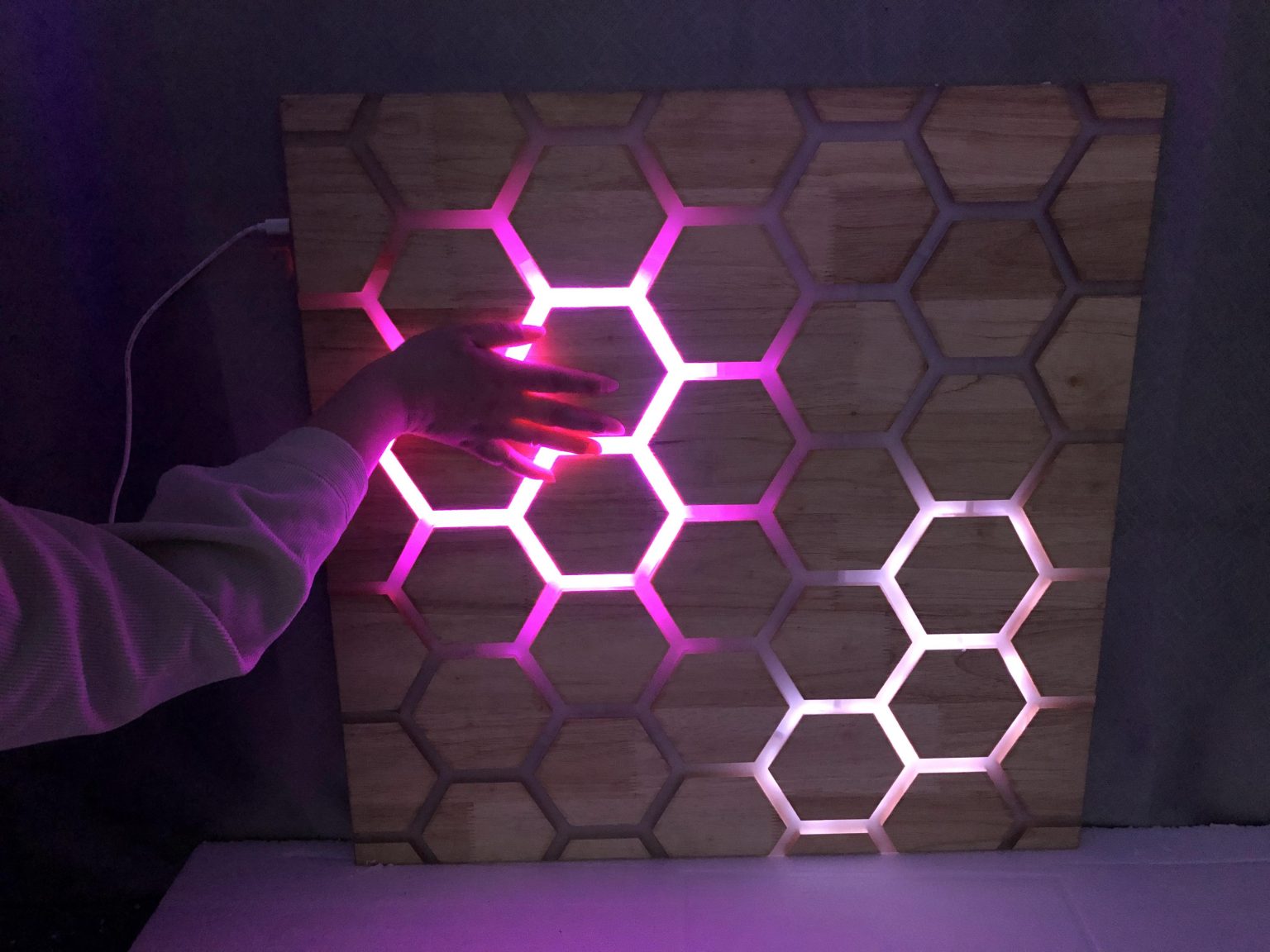 Touch Interactive Honeycomb Panel - Wall Mounted