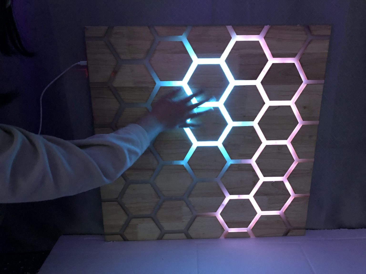 Touch Interactive Honeycomb Panel - Wall Mounted