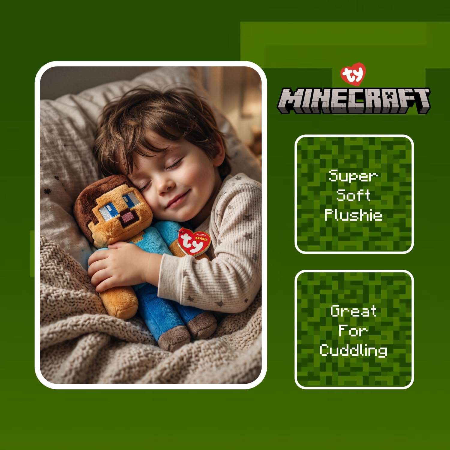 TY Beanie Babies Collection - Minecraft Steve
