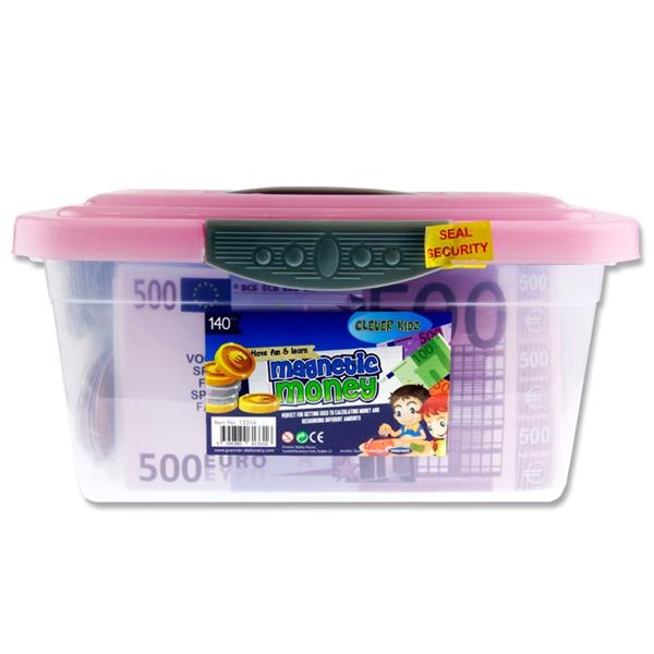 Clever Kidz Tub 140 Magnetic Pp Euro Money Teaching Set Asst